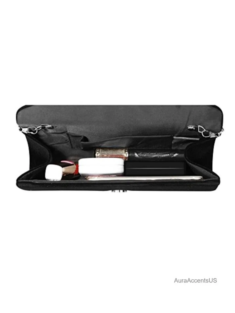 Velvet Evening Bag Clutch Purse with Detachable Chain Strap